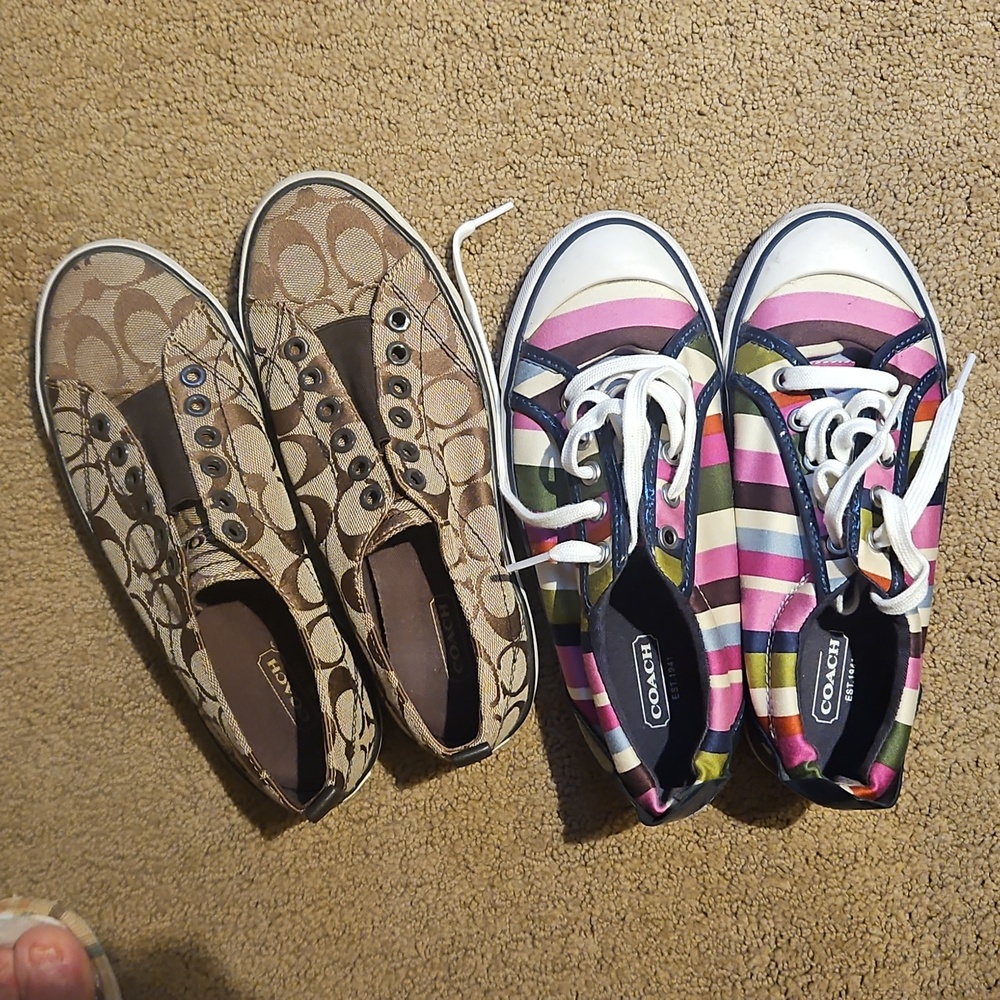 Coach Women's Sneakers - Brown and Multicolor